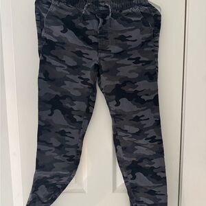 2 pairs of GAP Kids Gray Camouflage Joggers and navy blue